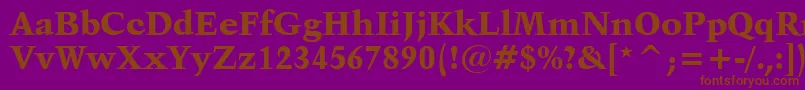 Czcionka Kuenstler480BlackBt – brązowe czcionki na fioletowym tle