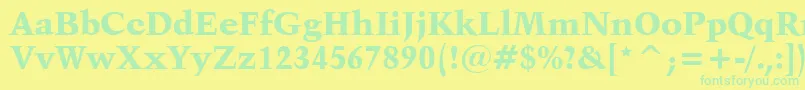 Подробнее о шрифте Kuenstler480BlackBt Шрифт Kuenstler480BlackBt – зелёные шрифты на жёлтом фоне