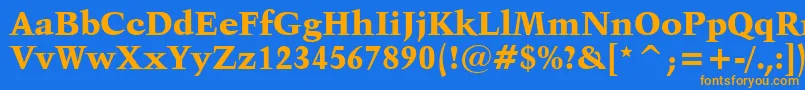 Lisätietoja Kuenstler480BlackBt-fontista Kuenstler480BlackBt-fontti – oranssit fontit sinisellä taustalla