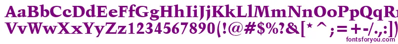Kuenstler480BlackBt Font – Purple Fonts on White Background