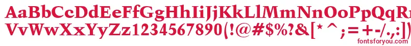 Czcionka Kuenstler480BlackBt – czerwone czcionki na białym tle