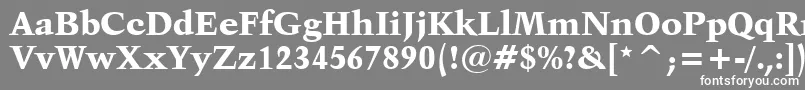 Kuenstler480BlackBt-Schriftart – Weiße Schriften auf grauem Hintergrund