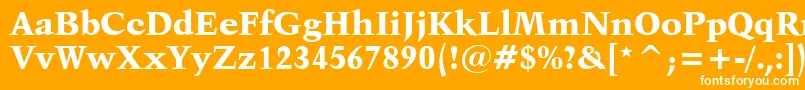 Więcej informacji o czcionce Kuenstler480BlackBt Czcionka Kuenstler480BlackBt – białe czcionki na pomarańczowym tle