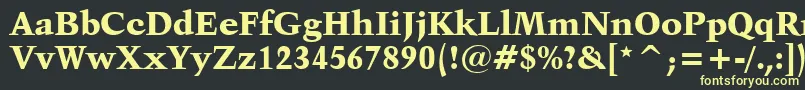 Шрифт Kuenstler480BlackBt – жёлтые шрифты на чёрном фоне