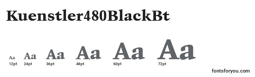 Kuenstler480BlackBt Font Sizes