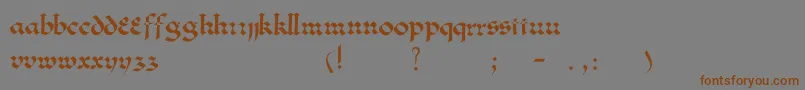 Lombardo-Schriftart – Braune Schriften auf grauem Hintergrund