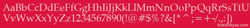 ZapfCalligraphic801Bt Font – Pink Fonts on Red Background