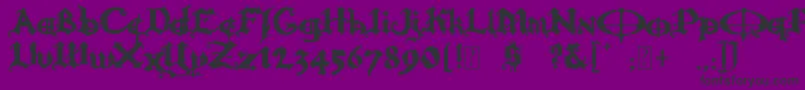 OzzyIi Font – Black Fonts on Purple Background