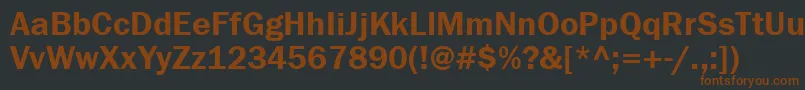 Franklingothdemigtt Font – Brown Fonts on Black Background