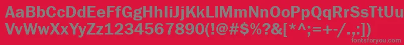 フォントFranklingothdemigtt – 赤い背景に灰色の文字
