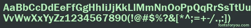 Franklingothdemigtt Font – Green Fonts on Black Background