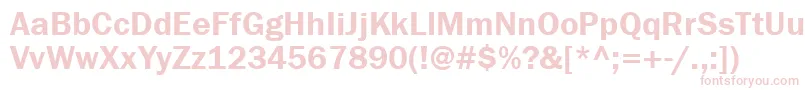 Franklingothdemigtt Font – Pink Fonts on White Background