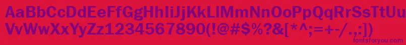 Franklingothdemigtt Font – Purple Fonts on Red Background
