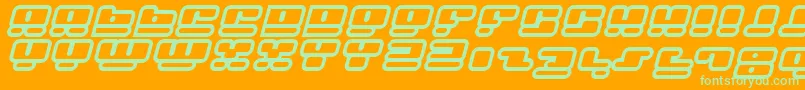 フォントFacehi – オレンジの背景に緑のフォント