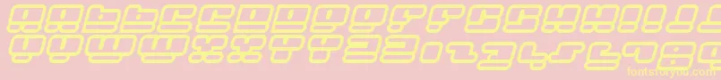 Facehi Font – Yellow Fonts on Pink Background