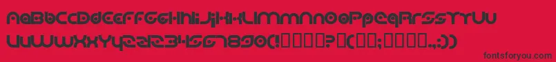 PlanetaryOrbiterBold Font – Black Fonts on Red Background
