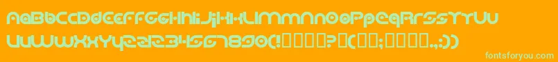 PlanetaryOrbiterBold Font – Green Fonts on Orange Background