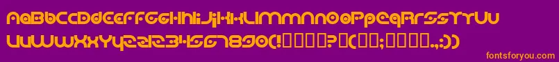 PlanetaryOrbiterBold Font – Orange Fonts on Purple Background