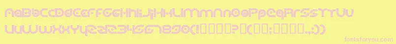 PlanetaryOrbiterBold Font – Pink Fonts on Yellow Background