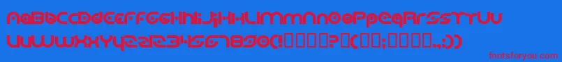 PlanetaryOrbiterBold Font – Red Fonts on Blue Background