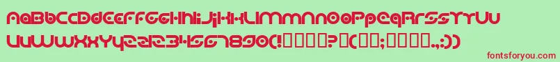 PlanetaryOrbiterBold Font – Red Fonts on Green Background