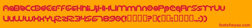 PlanetaryOrbiterBold Font – Red Fonts on Orange Background