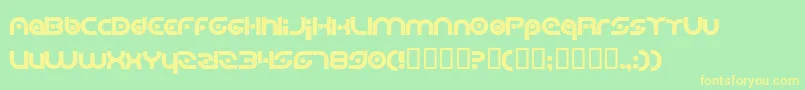 PlanetaryOrbiterBold Font – Yellow Fonts on Green Background