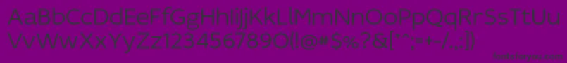 Fonte IdealistSansLight – fontes pretas em um fundo violeta