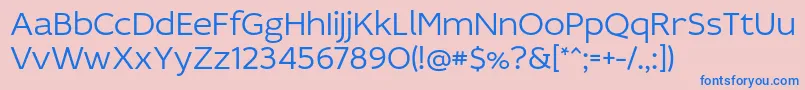 IdealistSansLight Font – Blue Fonts on Pink Background