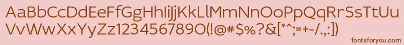 IdealistSansLight Font – Brown Fonts on Pink Background