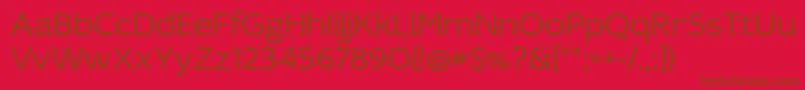 IdealistSansLight Font – Brown Fonts on Red Background