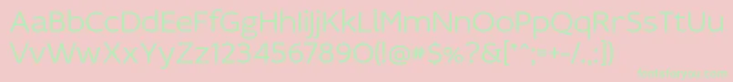 IdealistSansLight-Schriftart – Grüne Schriften auf rosa Hintergrund