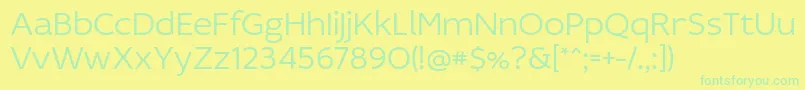 IdealistSansLight Font – Green Fonts on Yellow Background