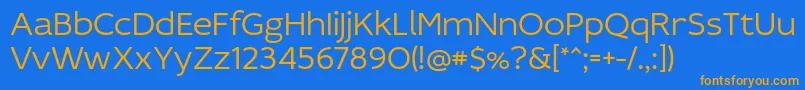 IdealistSansLight Font – Orange Fonts on Blue Background