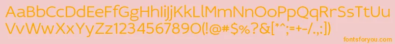 IdealistSansLight Font – Orange Fonts on Pink Background