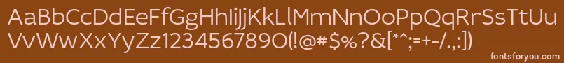 IdealistSansLight Font – Pink Fonts on Brown Background