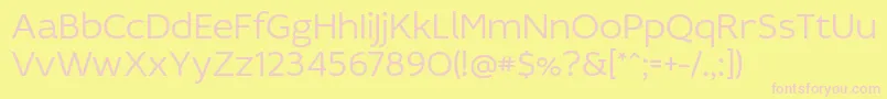 IdealistSansLight Font – Pink Fonts on Yellow Background