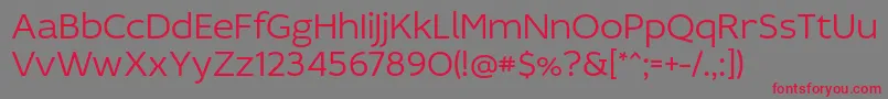 IdealistSansLight Font – Red Fonts on Gray Background
