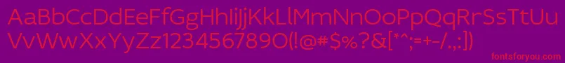 IdealistSansLight Font – Red Fonts on Purple Background