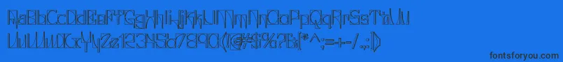 Glaukin Font – Black Fonts on Blue Background