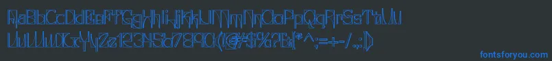 Glaukin Font – Blue Fonts on Black Background