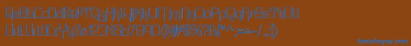 Glaukin Font – Blue Fonts on Brown Background