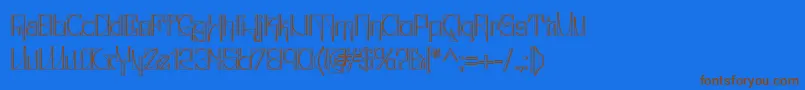 Glaukin Font – Brown Fonts on Blue Background