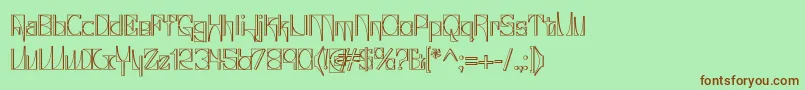 Glaukin Font – Brown Fonts on Green Background