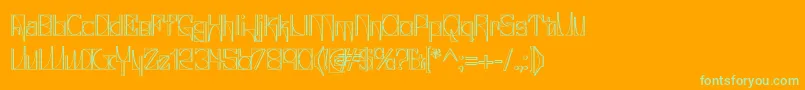 Glaukin Font – Green Fonts on Orange Background