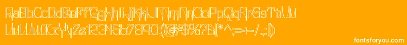 Glaukin Font – White Fonts on Orange Background