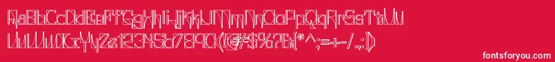 Glaukin Font – White Fonts on Red Background