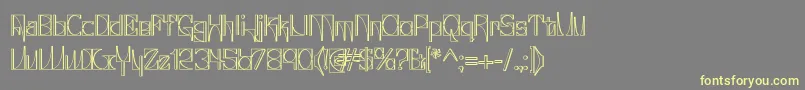 Glaukin Font – Yellow Fonts on Gray Background