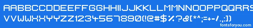 Шрифт IgnisEtGlaciesExtraSharp – белые шрифты на синем фоне