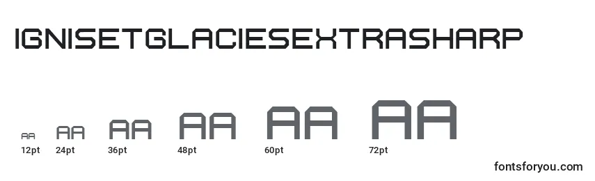 IgnisEtGlaciesExtraSharp Font Sizes
